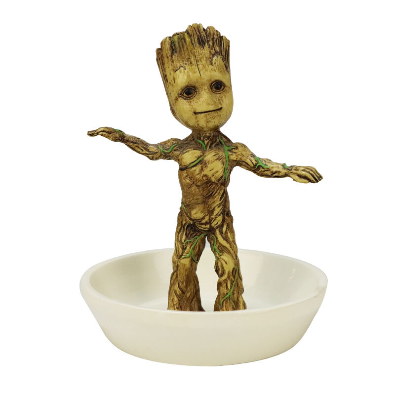 Gyanta Groot Figura Tálcával - Funkcionális Dísz