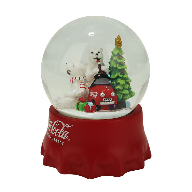 Coca - Cola Christmas Polar Bear Snow Globe - Festive Decor