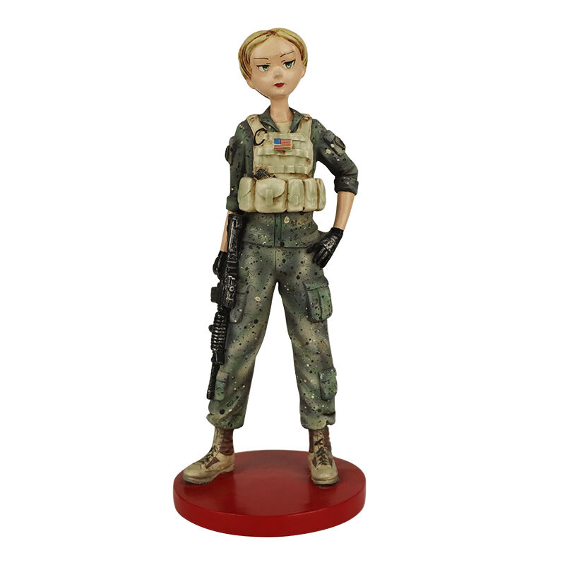 Műgyanta Női Katona Figurina - Katonai Téma - Kollekció