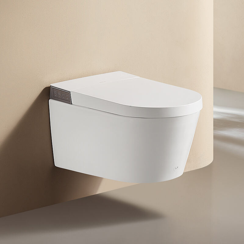 Wall-hung Wash Down Rimless P-trap Dual Flush Smart Toilet AKH1051H