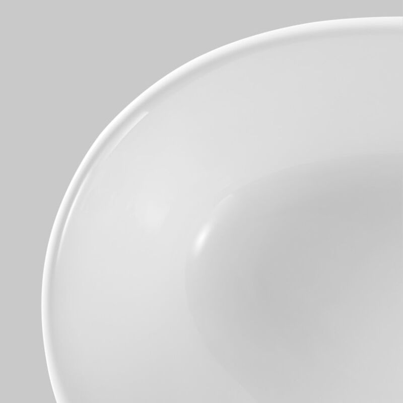 כיור צינור בצורת אליפסה לבן, כיור שטוח לאמבטיה, אביזרי שירותים מקרמיקה, כיור אומנותי