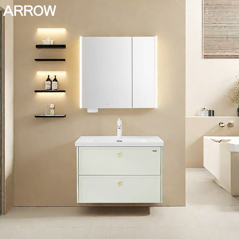 Bathroom Vanities Furniture Modern Waterproof Drawer Storage Cabinet Washroom Sink and Cabinet QingTian Series