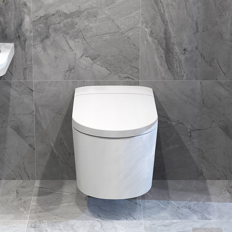 ইন্টেলিজেন্ট হোম স্মার্ট ওয়াল-হাঙ্গ কনসিল্ড টয়লেট অটোমেটিক কভার পি-ট্র্যাপ ড্রেনেজ সিফন জেট ফ্লাশিং হিটেড সিট সিরামিক