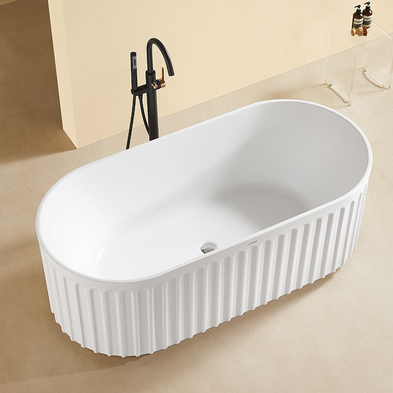 Acrylic Oval Free Standing Bathtub Soaking Freestanding Bath Tub Modern Relax Soaking AH15001TQ