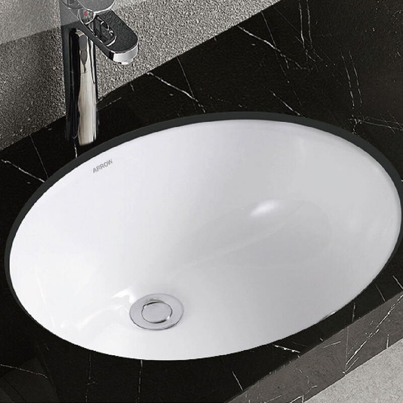 Quality Assure Ceramic Undercounter Basin Sink Bathroom Porcelain Hotel Apartment Superior Bathroom Oval Washbasin AP418E