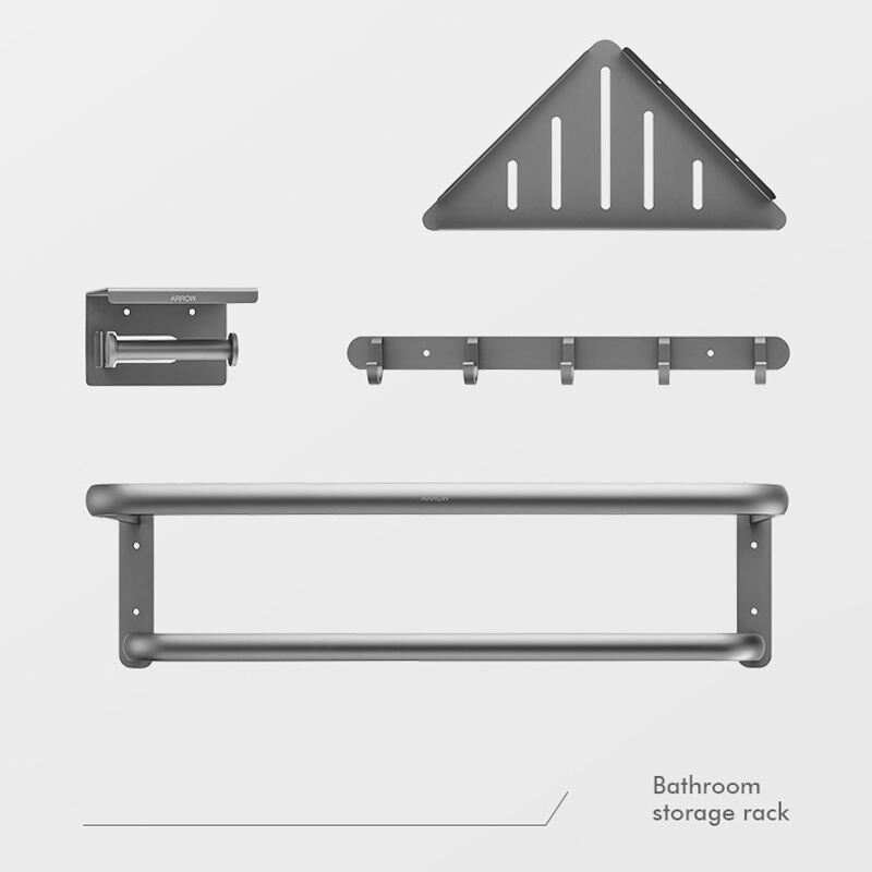 Acessórios para banheiro conjunto simples de acessórios para banheiro Conjunto de alumínio Space para banheiro AG5223GGA-TZ