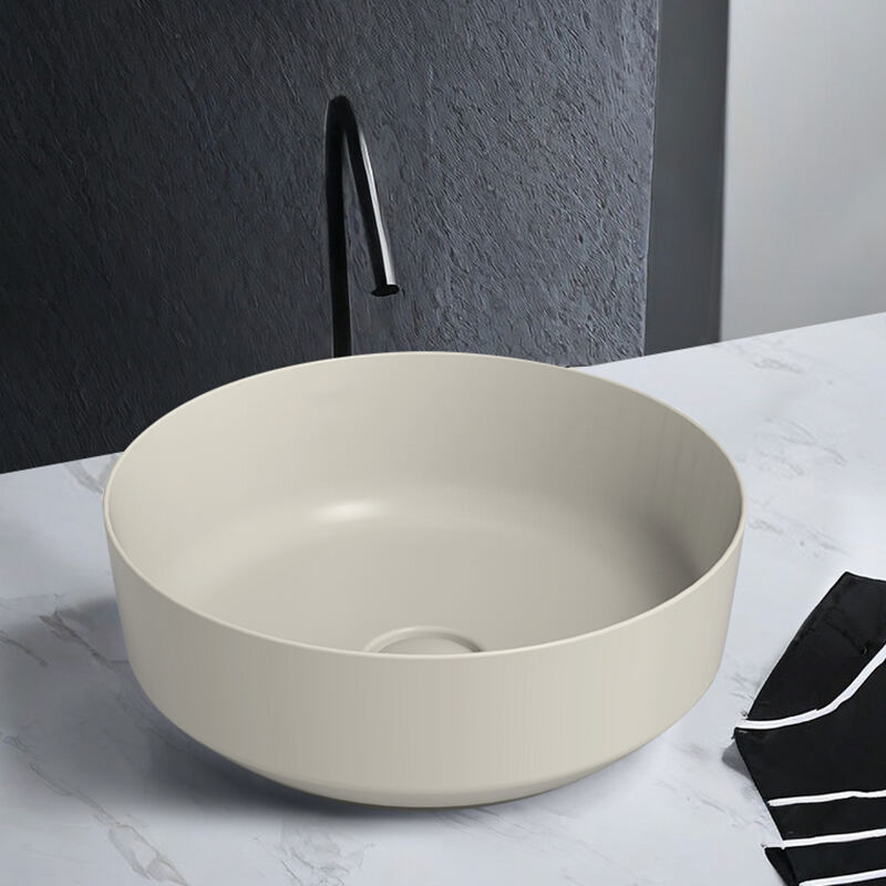 Hot Selling Art Basin Ceramic Sanitary Wares Bathroom Sink Wash Round Counter Top Basin AP41025B