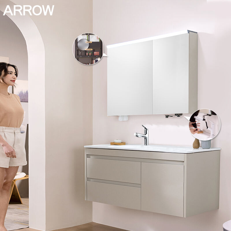 New Style Floating Wall 1 Sink Hanging 2 Drawers Bath Furniture Bathroom Vanity Cabinet XingHao Series