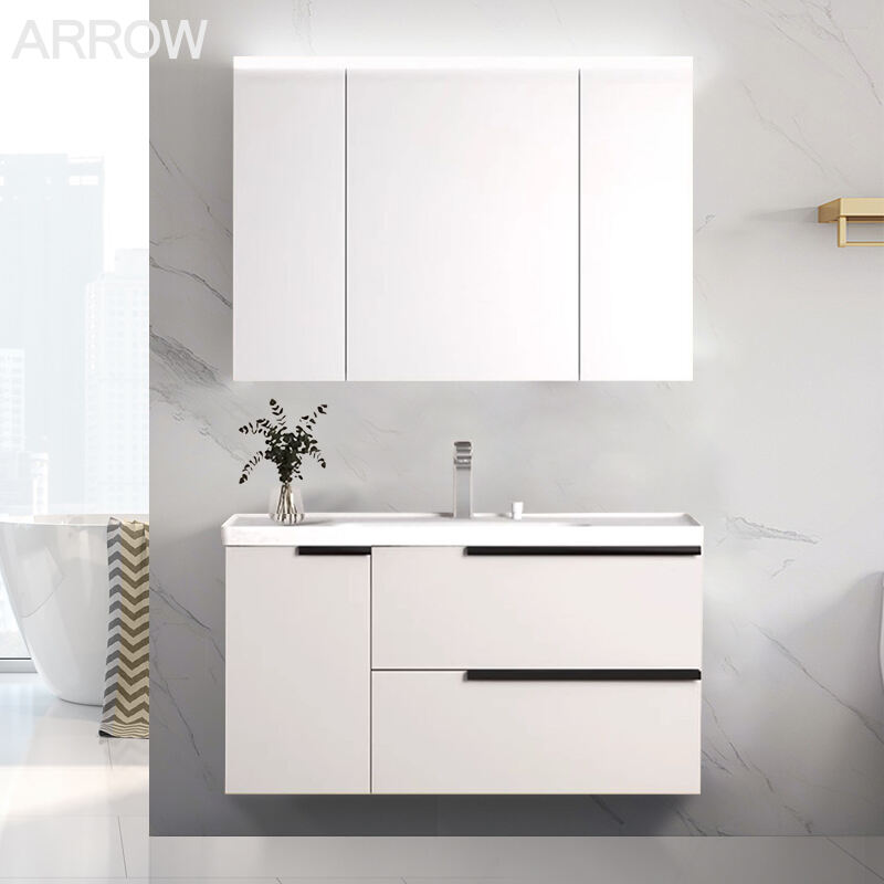 High Quality Aluminum Bathroom Storage Cabinet With Drawers Compact And Efficient Design Hanging Bathroom Cabinet ZhiJian Series