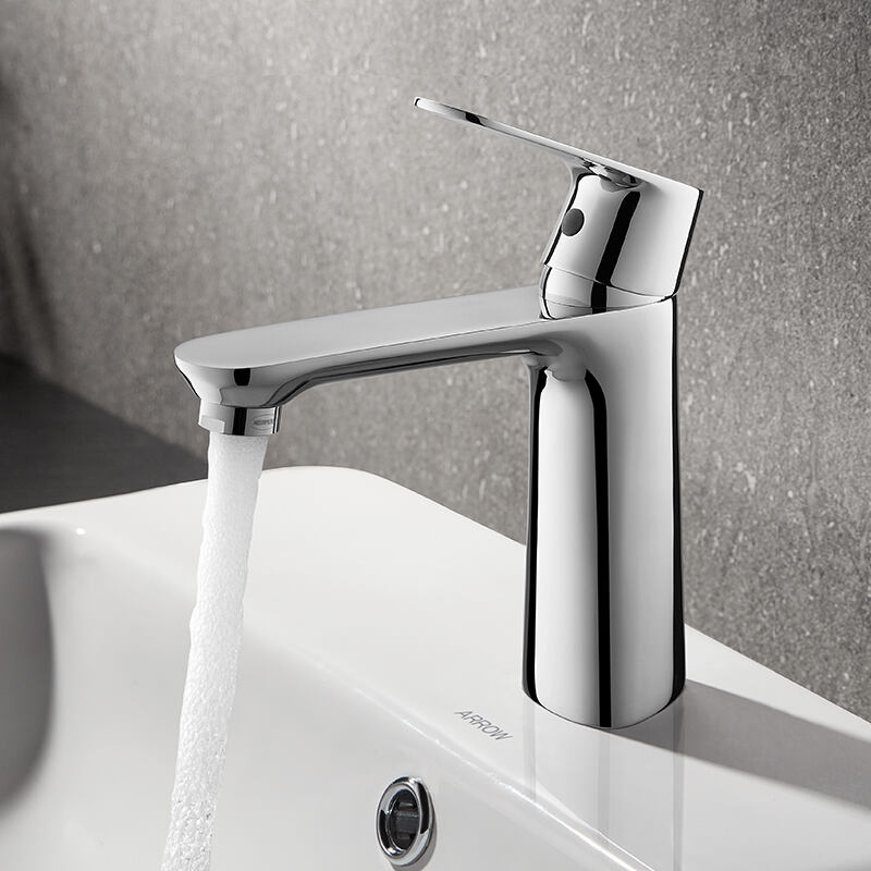 Round Basin Faucet Hot Cold Chrome Mono Handle Bathroom Sink Mixer Taps Bathroom Basin Faucet Mixer Tap Wash Basin Faucet