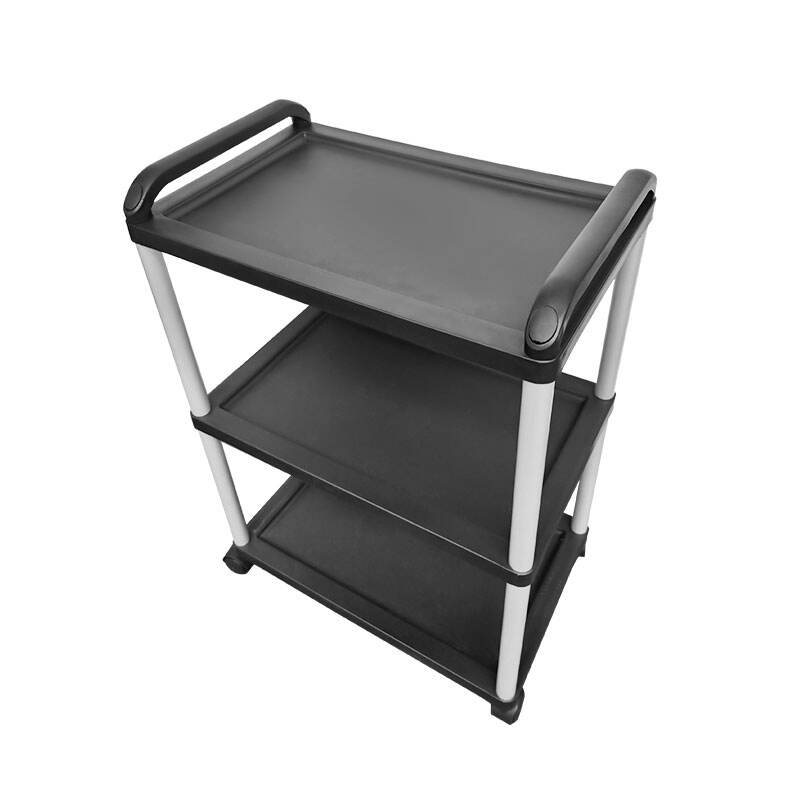 3 Fächer Kleiner Speiseservice, Polypropylen, Schwarz, TR3007, 24,41" x 19,69"