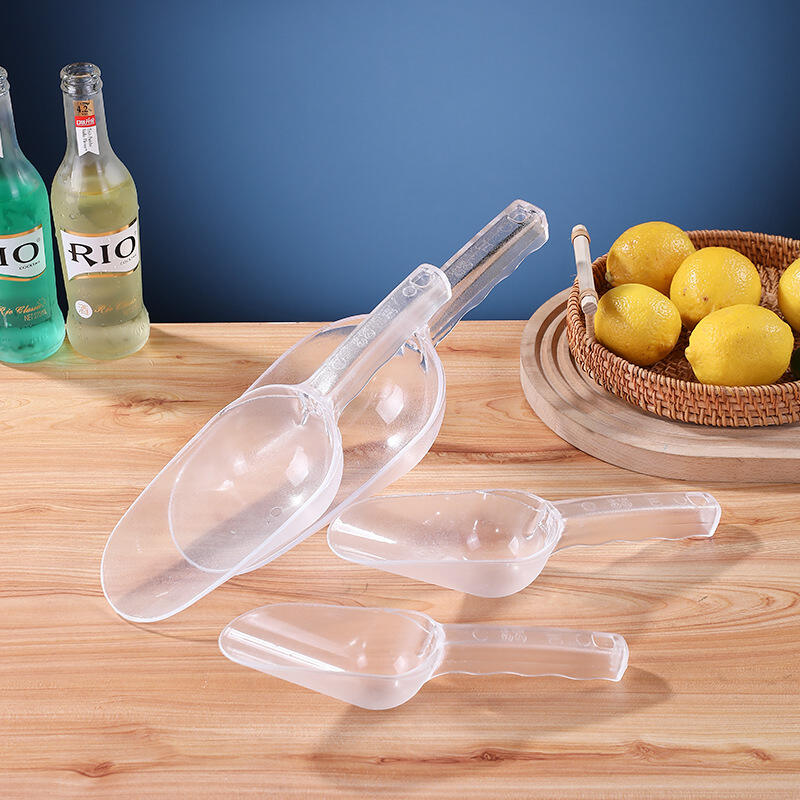 4 oz. Round Bottom Plastic Ice Scoop , Polycarbonate, Clear, BA3027