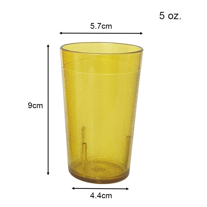 5 oz. Reusable Pestaurant Tumbler Cup for kids, SAN Plastic, Amber, DR3001AM