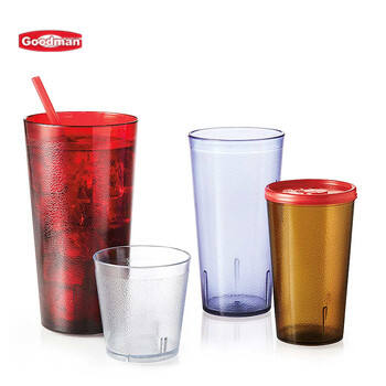 20 oz. Pebbled Tumbler Restaurant Cup, SAN Plastic, Clear, DR3006CL