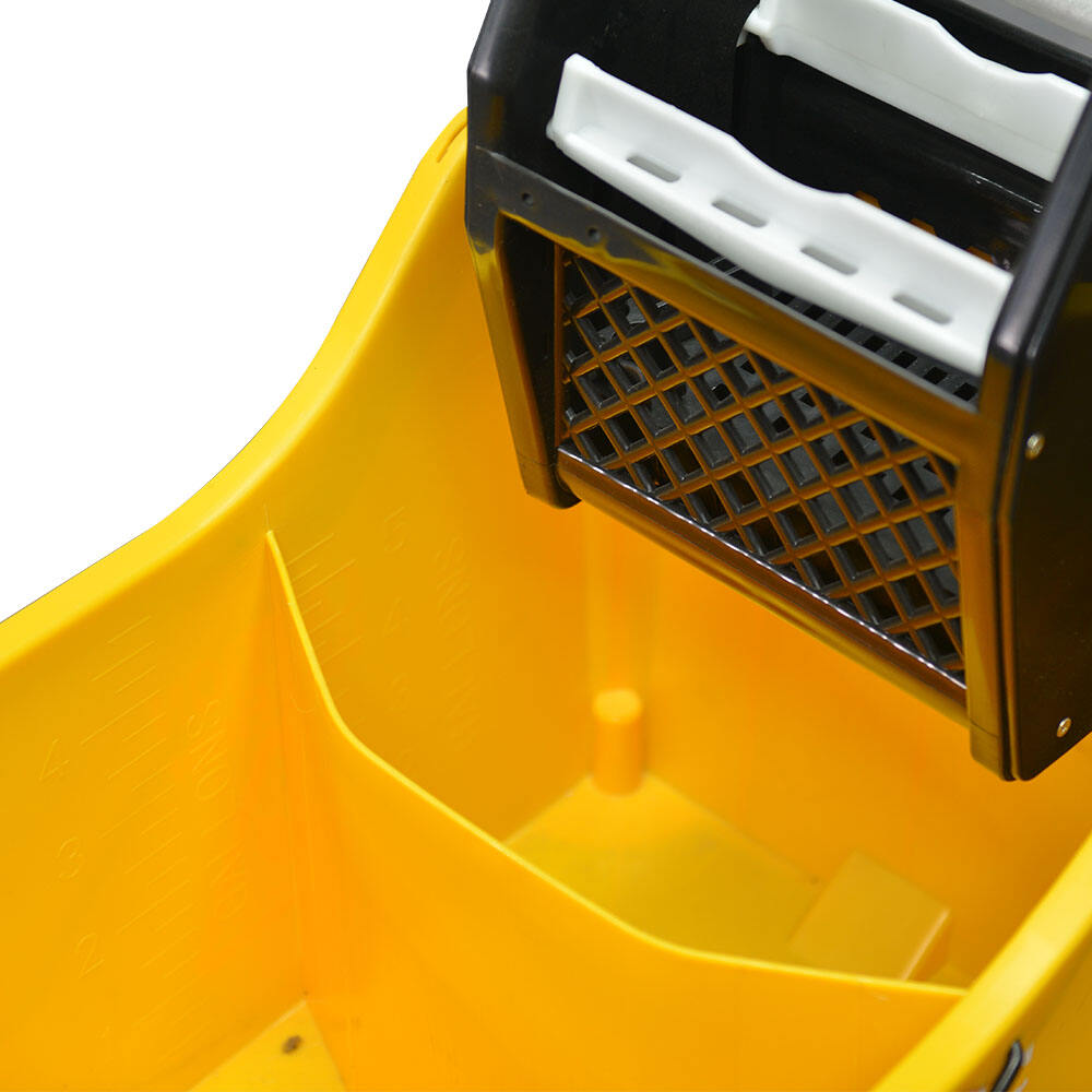 46L Mop Bucket Trolley with Down-press Wringer, Polypropylene, Yeoolw, JA3014