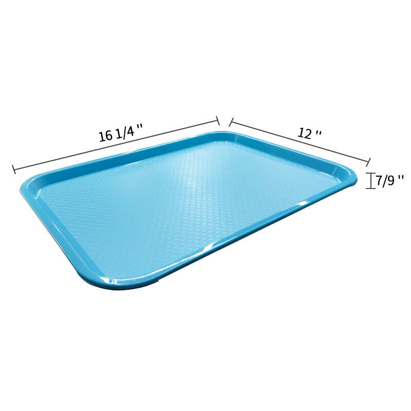 12" x 16" x 3/4” Restaurant Fast Food Tray, Polypropylene, Blue,, SE3002BU