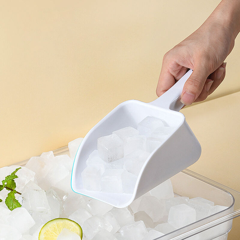 Flat Bottom Plastic Ice Scoop , Polycarbonate, White, BA3036