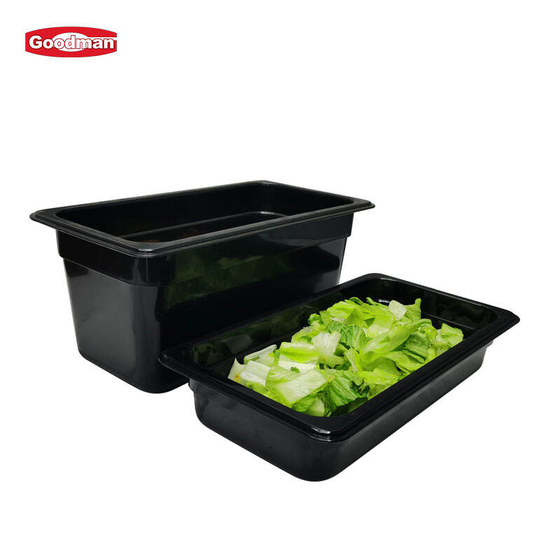 1/3 Size 2 1/2 Deep GN Food Pan, Polypropylene, Black