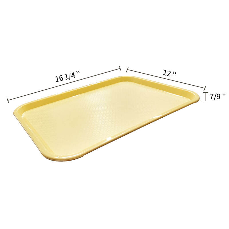 12" x 16" x 3/4” Restaurant Fast Food Tray, Polypropylene, Yellow, SE3002YE