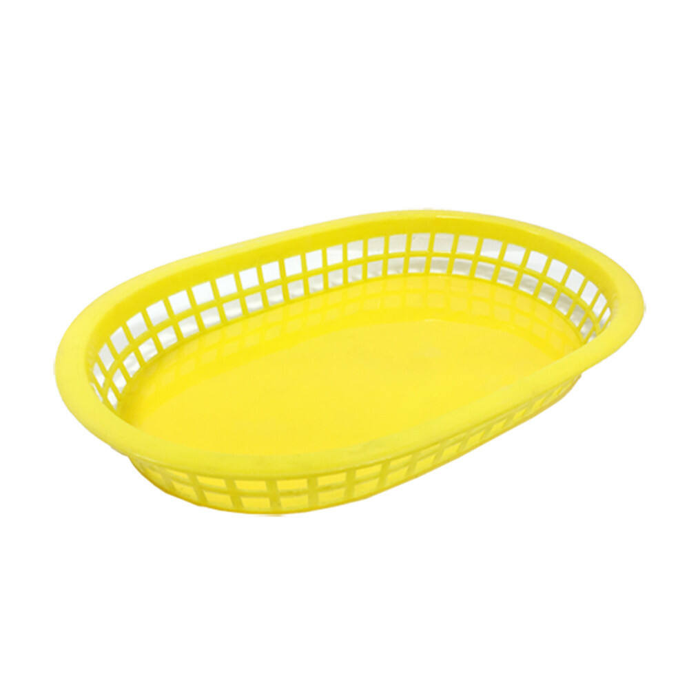 11" x 7" x 1 1/2" Fast Food Basket, Polypropylene, Yellow, SE3018YE