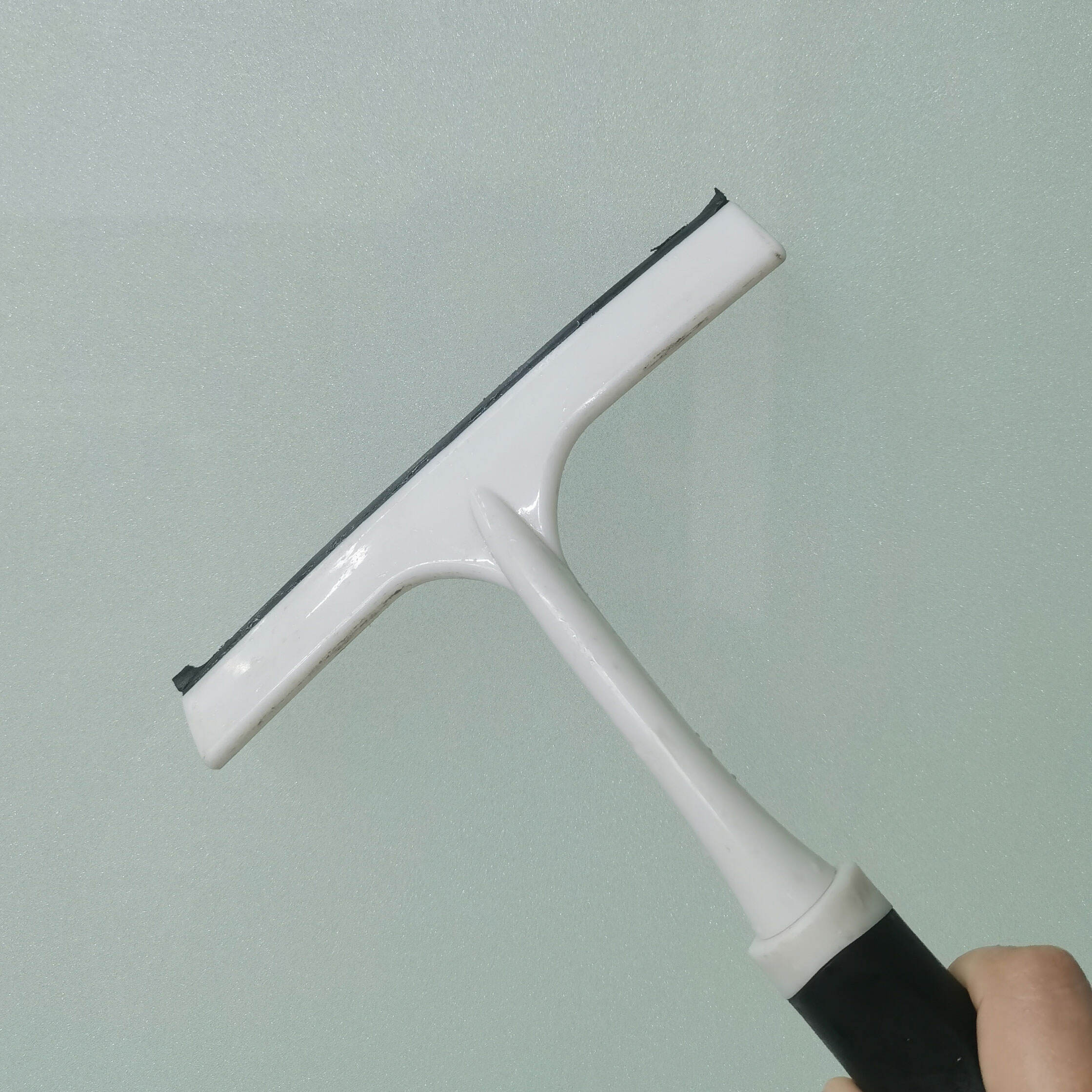 7"  Plastic Window Squeegee With Hanging Loop, Polypropylene, Gray, JA3109
