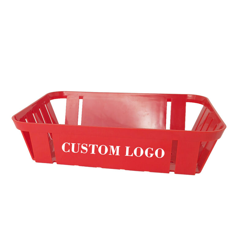 10 1/2" x 7 7/8" x 2 1/2"  Rectangular Fast Food Basket, Polypropylene, Red, SE3020RD