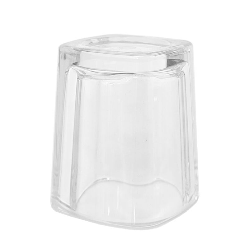 2 oz. Plastic Square Shot Glass, Polycarbonate, Clear, DR3038