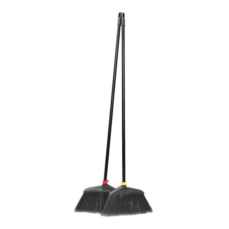 14" Soft-bristled Broom with 45" Handle, Plastic & Iron, Black, JA3057