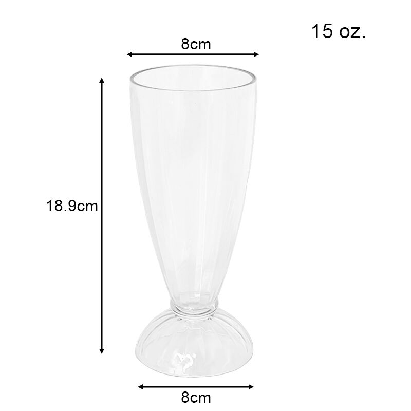 15 oz. Plastic Soda Glass, SAN Plastic, Clear, DR3044