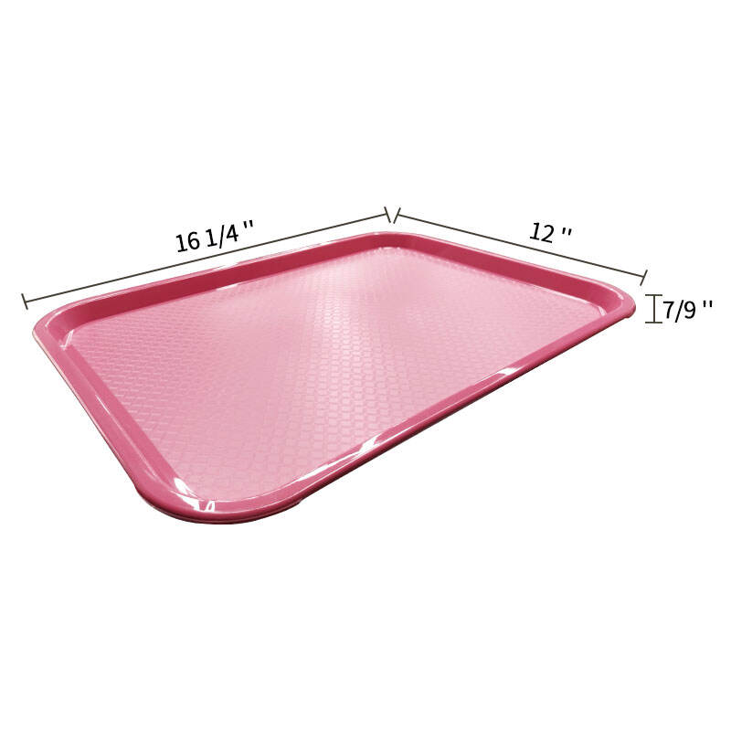 12" x 16" x 3/4” Restaurant Fast Food Tray, Polypropylene, Pink, SE3002PK