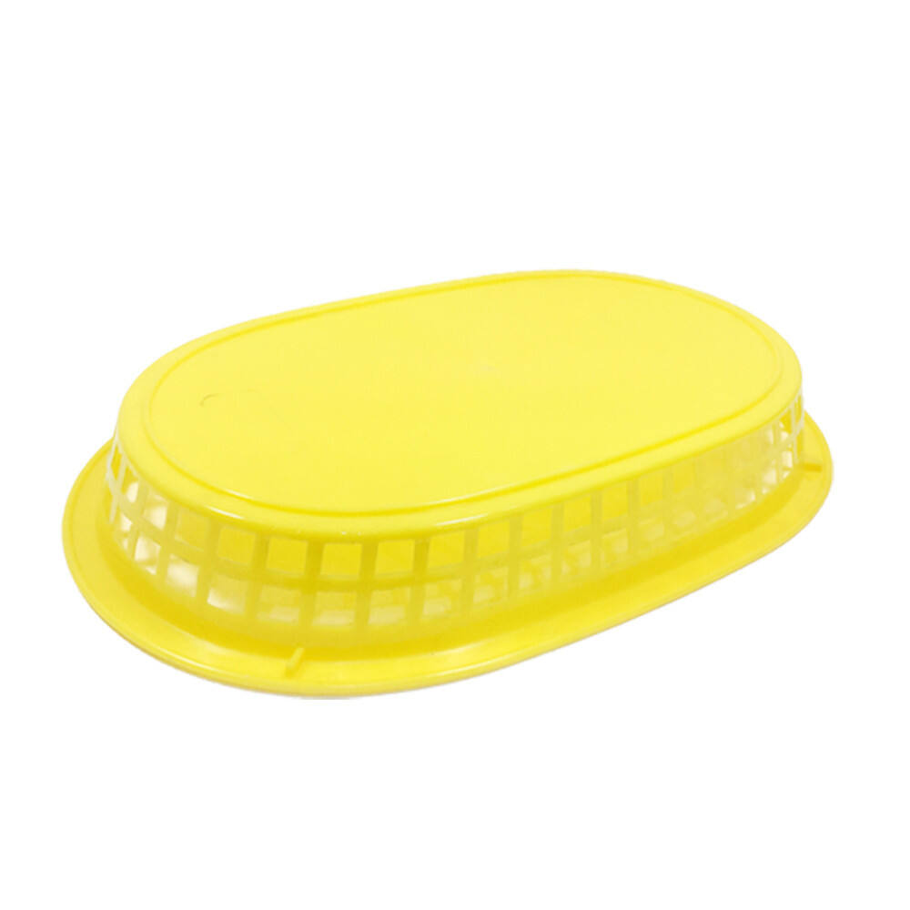 11" x 7" x 1 1/2" Fast Food Basket, Polypropylene, Yellow, SE3018YE