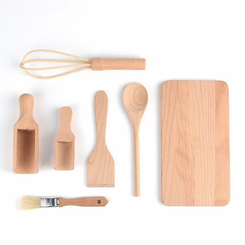 Wooden Cooking Utensils Set: Safe & Gentle on Non-Stick Pans
