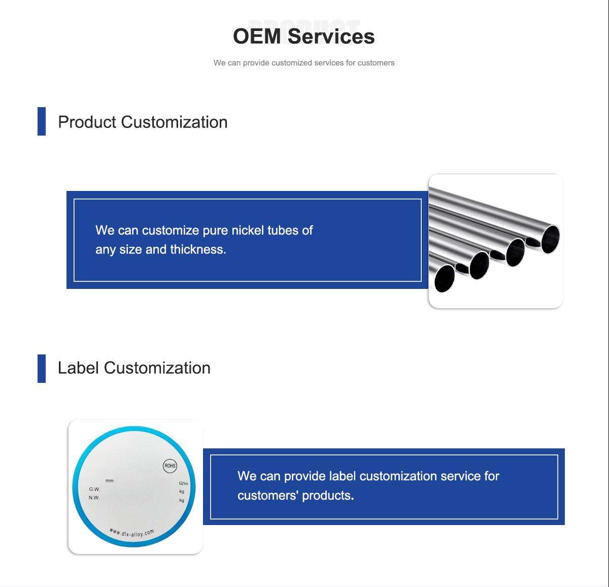 pure nickel tube manufacturer