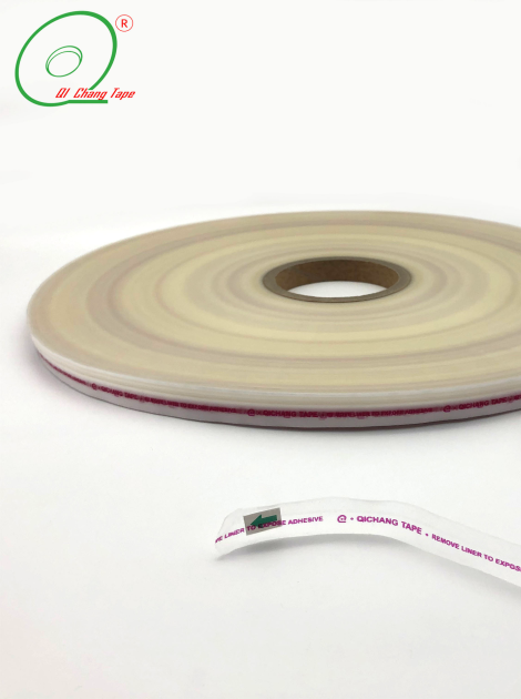QC-134WR Resealable Bag Sealing Tape Double Side Adhesive Tape PE Acrylic Transparent Double Sided Using for Sealing Bopp Bags