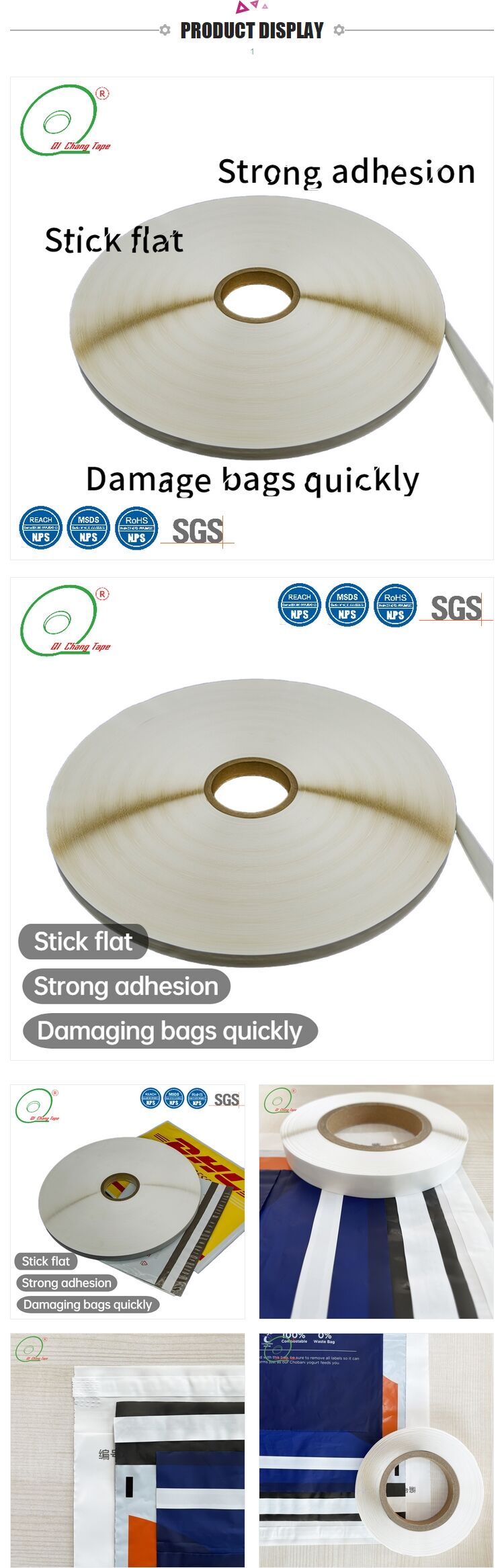 Hva er de viktigste anvendelsene av tilpasset trykt gjenbrukbar tape i fabrikksforpakning?