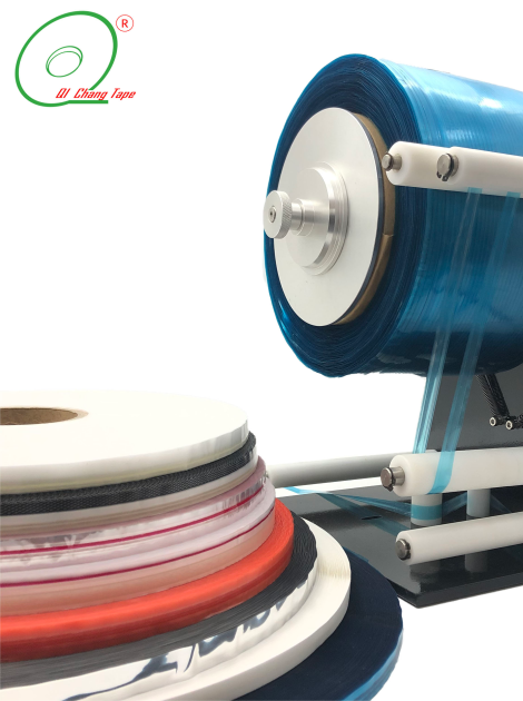 Excellent Performance Blue PET Film Permanent Bag Sealing Tape for Mailer Courier Bag Neck Sealing