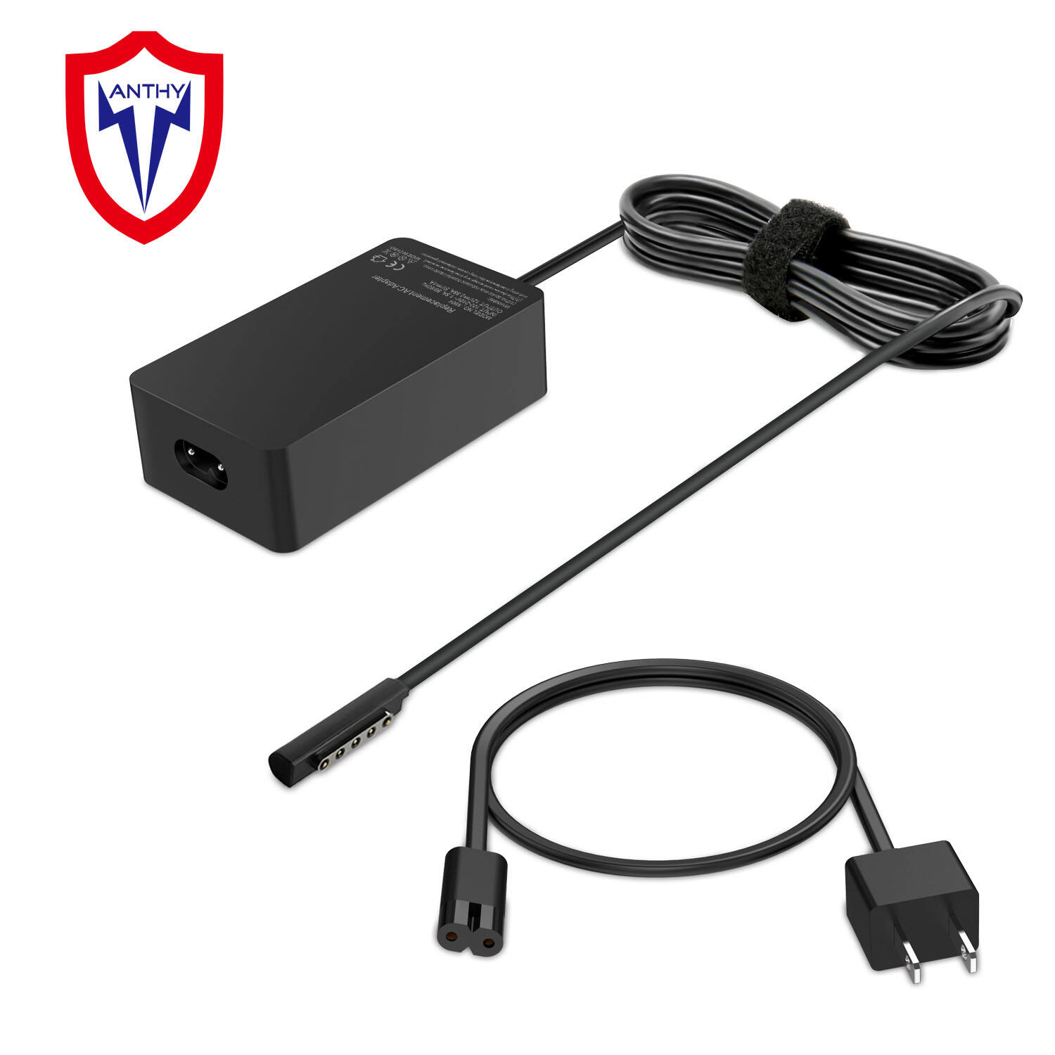 44W 15V 2.58A Fast Charger Power Supply AC Adapter for Microsoft Surface Pro/Laptop/Go/Book 6ft Retractable OTP/OVP Power Cord