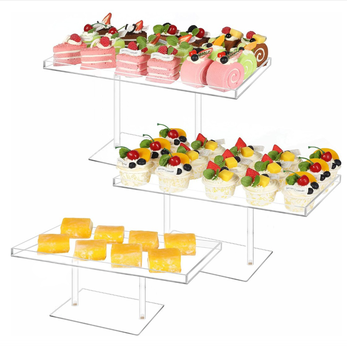 Multi-specification Clear Acrylic Cupcake Stand. Display Tower for Wedding, Party, Dessert Table.