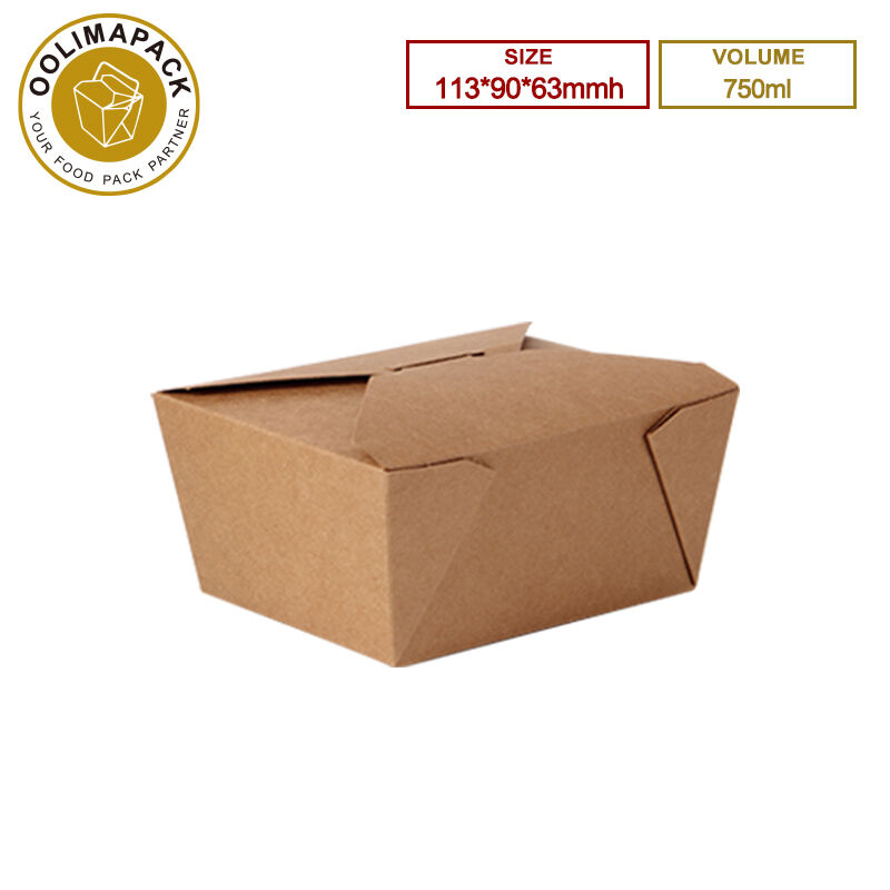 113*90*63mmh 750 ml smeđa kutija za uzimanje