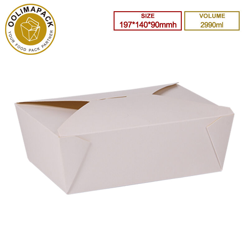 197*140*90mmh Bijela kutija za uzimanje 2990 ml