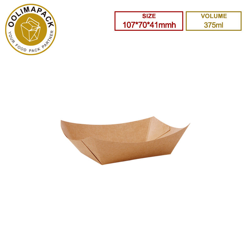 107*70*41mmh 375 ml Brwon Food Tray