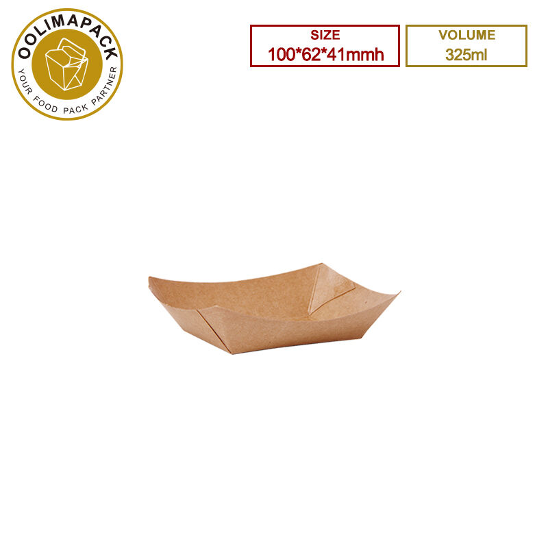 100*62*41mmh 325 ml Brwon Food Tray