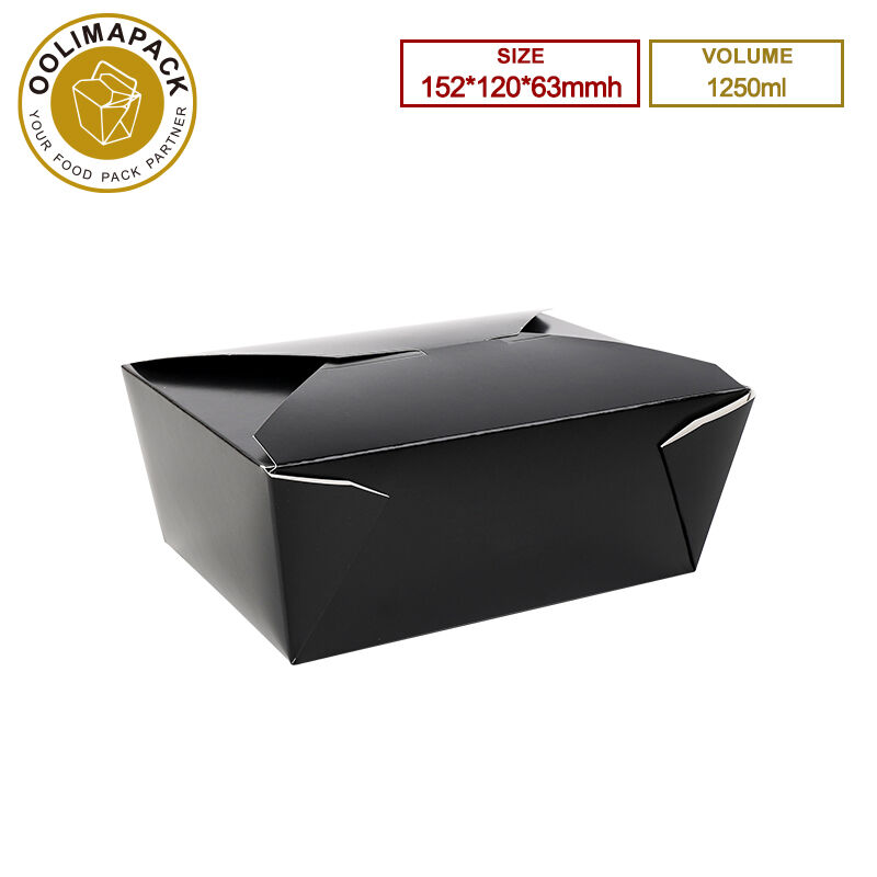 152*120*63mmh Crna kutija za uzimanje 1250 ml