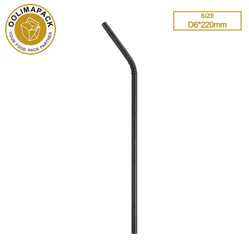 D6*220 mm Fleksibilna papirna slama