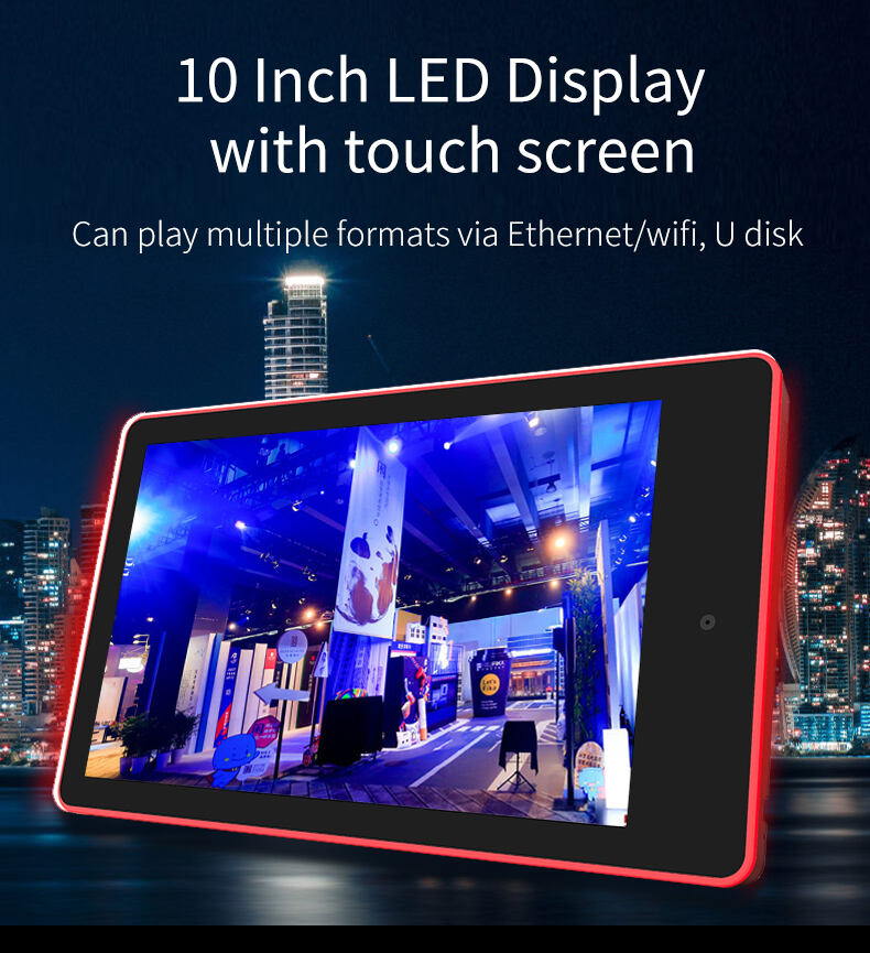 10.1Inch NFC POE RK3399 CPU Android Tablet Surrounding Led Light Meeting Reservation Tablet