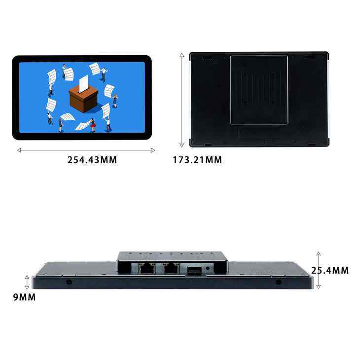 10.1Inch RK3566 CPU Tablet Meeting Room Wall Mounted Android Tablet With Both Sides Lights