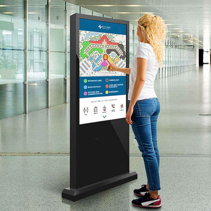 86inch Floor Standing 1080p Advertising Digital Totem Media Player Display LCD Outdoor IP65 Digital Signage Touch Screen Kiosk