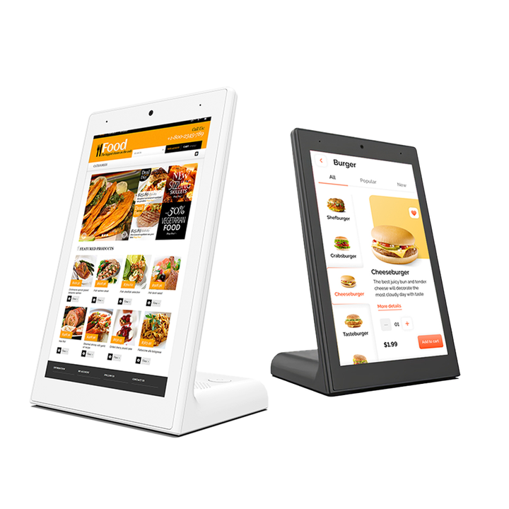 8 inch restaurant bestellen tablet pc rk3566 poe nfc l-vormige android tablet pc