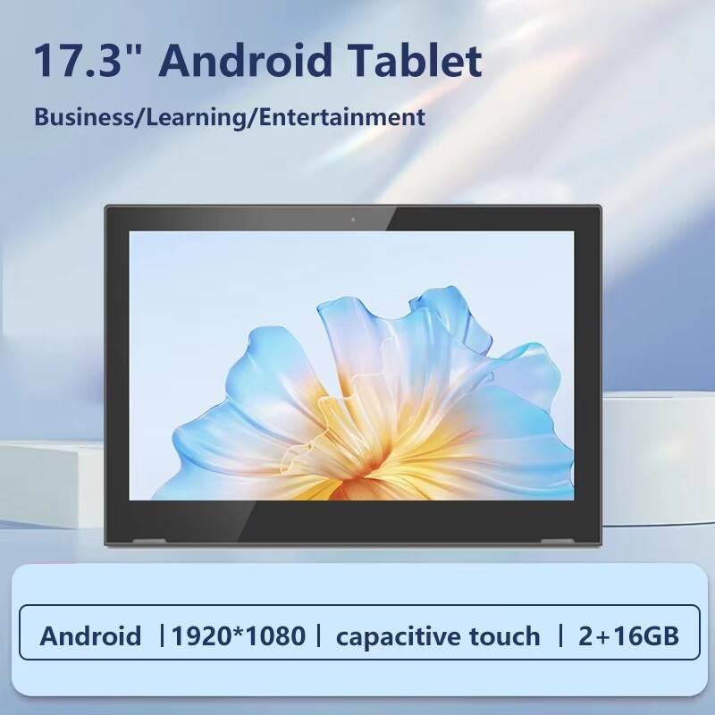 17.3inch L shape desktop android tablet pc touch screen POE NFC restaurant othering business kiosk