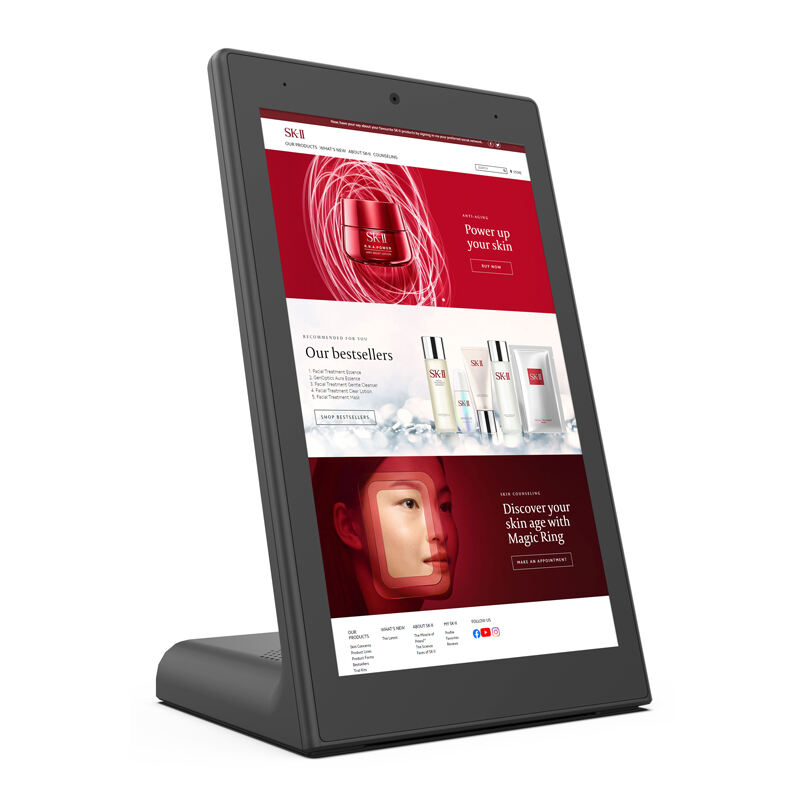 8 tommer skrivebords L-type android nettbrett PC POE NFC RJ45 wifi selvbetjeningskiosk restaurant